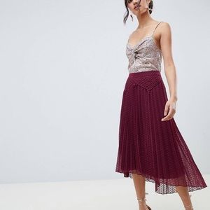 Asos pleated midi skirt